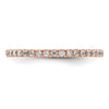 14k Rose Gold Polished Size 9 U-Shared Prong 1/2 carat Diamond Complete Eternity Band