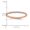 14k Rose Gold Polished Size 9 U-Shared Prong 1/2 carat Diamond Complete Eternity Band