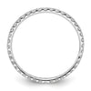 14k White Gold Polished Size 9 U-Shared Prong 1/2 carat Diamond Complete Eternity Band