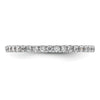14k White Gold Polished Size 9 U-Shared Prong 1/2 carat Diamond Complete Eternity Band