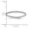 14k White Gold Polished Size 9 U-Shared Prong 1/2 carat Diamond Complete Eternity Band