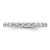 14k White Gold Polished Size 4.5 U-Shared Prong 1 carat Diamond Complete Eternity Band