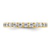 14k Polished Size 4.5 U-Shared Prong 1 carat Diamond Complete Eternity Band