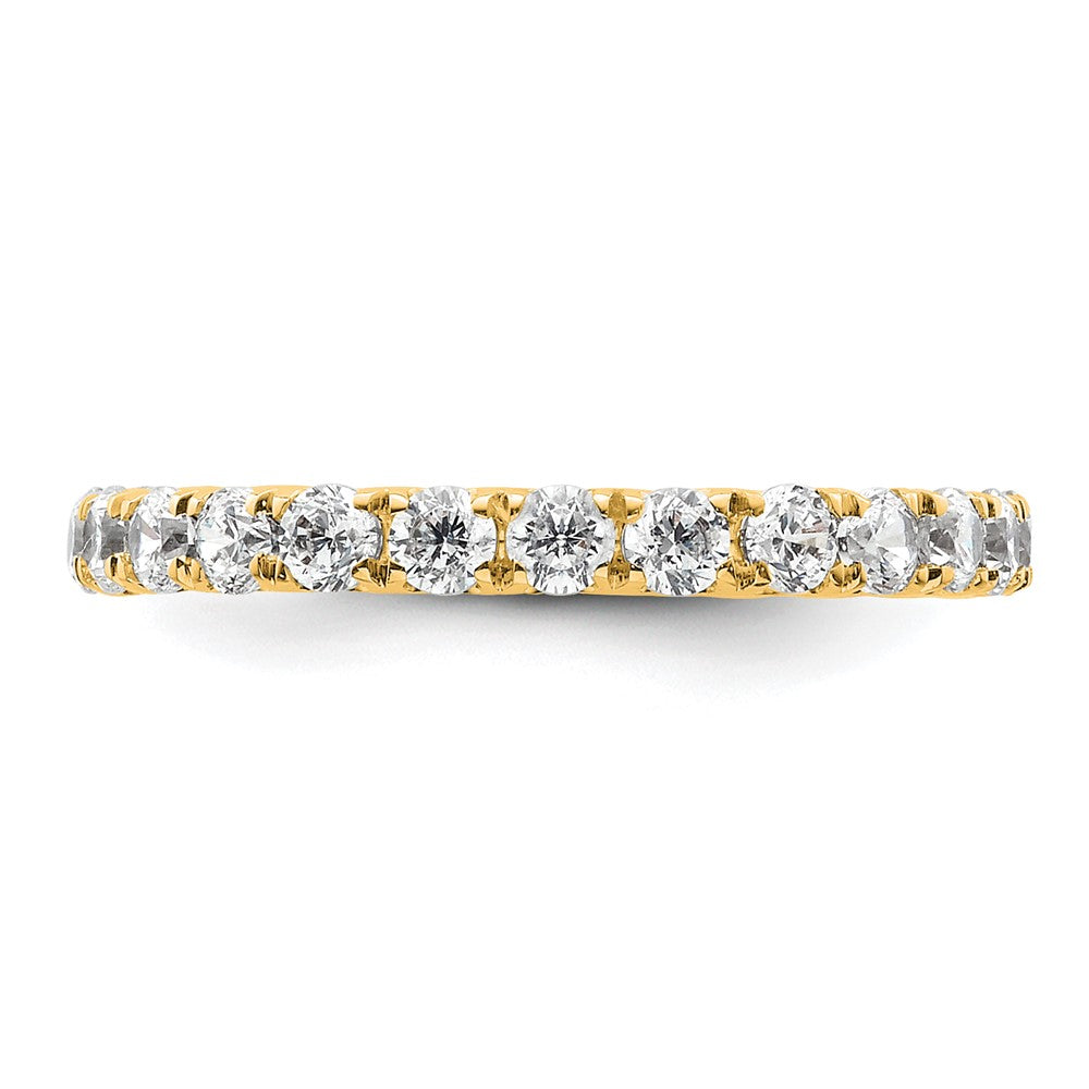 14k Polished Size 4.5 U-Shared Prong 1 carat Diamond Complete Eternity Band