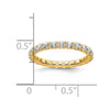 14k Polished Size 4 U-Shared Prong 1 carat Diamond Complete Eternity Band