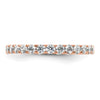 14k Rose Gold Polished Size 5.5 U-Shared Prong 1 carat Diamond Complete Eternity Band