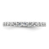 14k White Gold Polished Size 5 U-Shared Prong 1 carat Diamond Complete Eternity Band