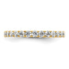 14k Polished Size 5.5 U-Shared Prong 1 carat Diamond Complete Eternity Band
