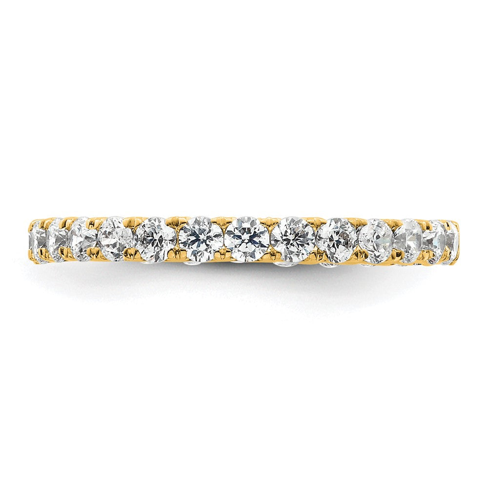 14k Polished Size 5.5 U-Shared Prong 1 carat Diamond Complete Eternity Band