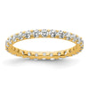 14k Polished Size 5.5 U-Shared Prong 1 carat Diamond Complete Eternity Band