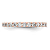 14k Rose Gold Polished Size 6 U-Shared Prong 1 carat Diamond Complete Eternity Band