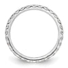 14k White Gold Polished Size 6 U-Shared Prong 1 carat Diamond Complete Eternity Band
