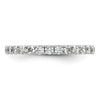 14k White Gold Polished Size 6 U-Shared Prong 1 carat Diamond Complete Eternity Band