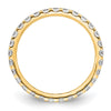 14k Polished Size 6.5 U-Shared Prong 1 carat Diamond Complete Eternity Band