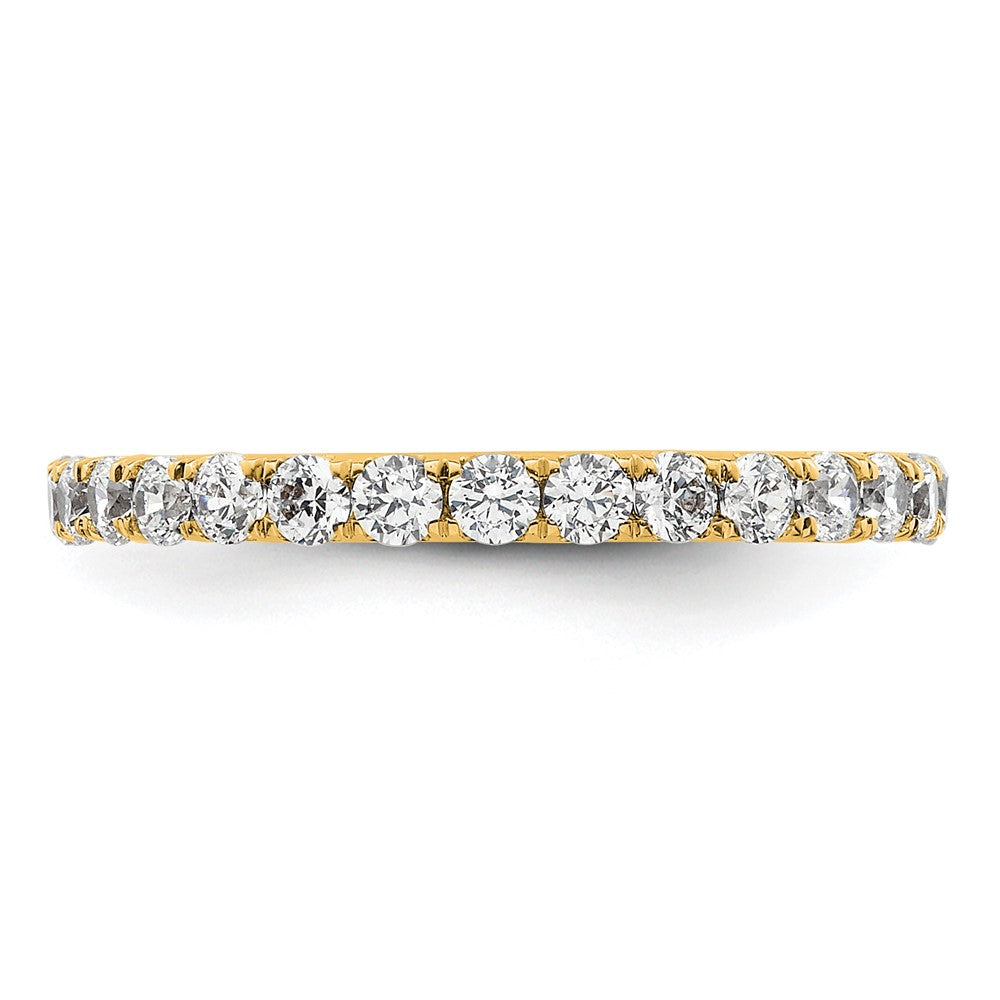 14k Polished Size 6.5 U-Shared Prong 1 carat Diamond Complete Eternity Band