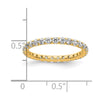 14k Polished Size 6.5 U-Shared Prong 1 carat Diamond Complete Eternity Band