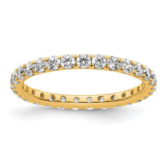 14k Polished Size 6.5 U-Shared Prong 1 carat Diamond Complete Eternity Band