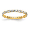14k Polished Size 6.5 U-Shared Prong 1 carat Diamond Complete Eternity Band