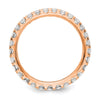 14k Rose Gold 1 carat Lab Grown Diamond VS/SI+ G+ Complete Size 6.5 Shared Prong Eternity Band