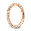 14k Rose Gold 1 carat Lab Grown Diamond VS/SI+ G+ Complete Size 6.5 Shared Prong Eternity Band