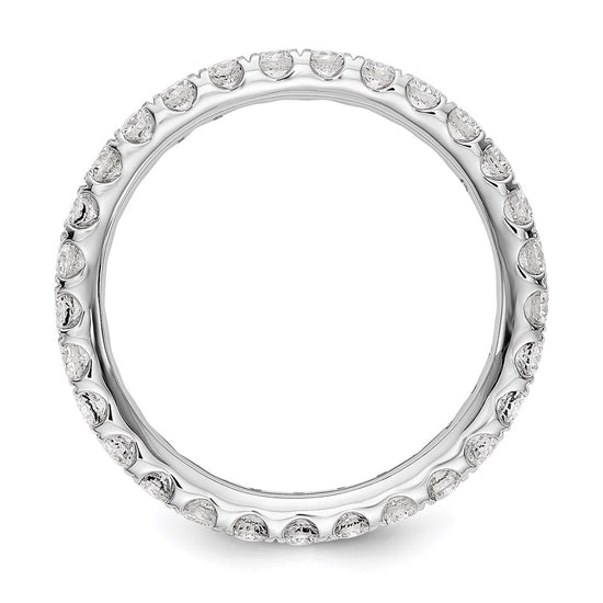 14k White Gold 1 carat Lab Grown Diamond VS/SI+ G+ Complete Size 8 Shared Prong Eternity Band