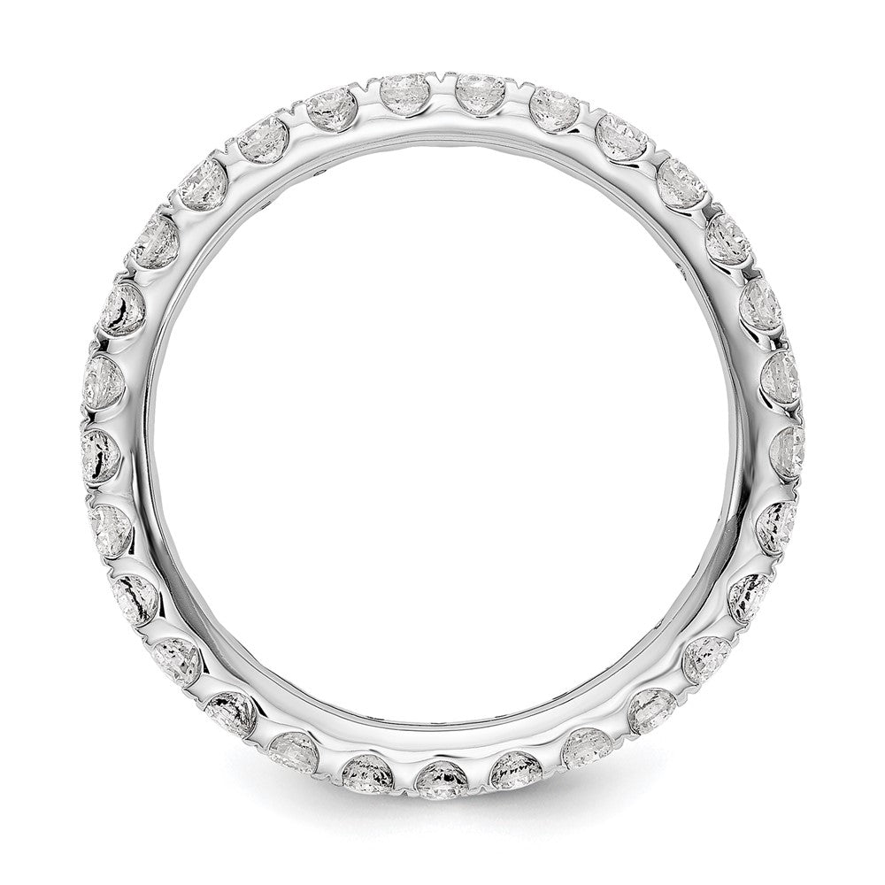 14k White Gold 1 carat Lab Grown Diamond VS/SI+ G+ Complete Size 8 Shared Prong Eternity Band