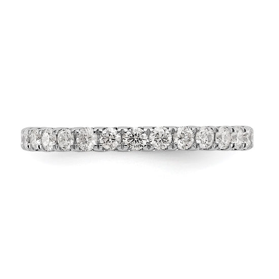 14k White Gold 1 carat Lab Grown Diamond VS/SI+ G+ Complete Size 8 Shared Prong Eternity Band