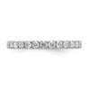 14k White Gold 1 carat Lab Grown Diamond VS/SI+ G+ Complete Size 6 Shared Prong Eternity Band