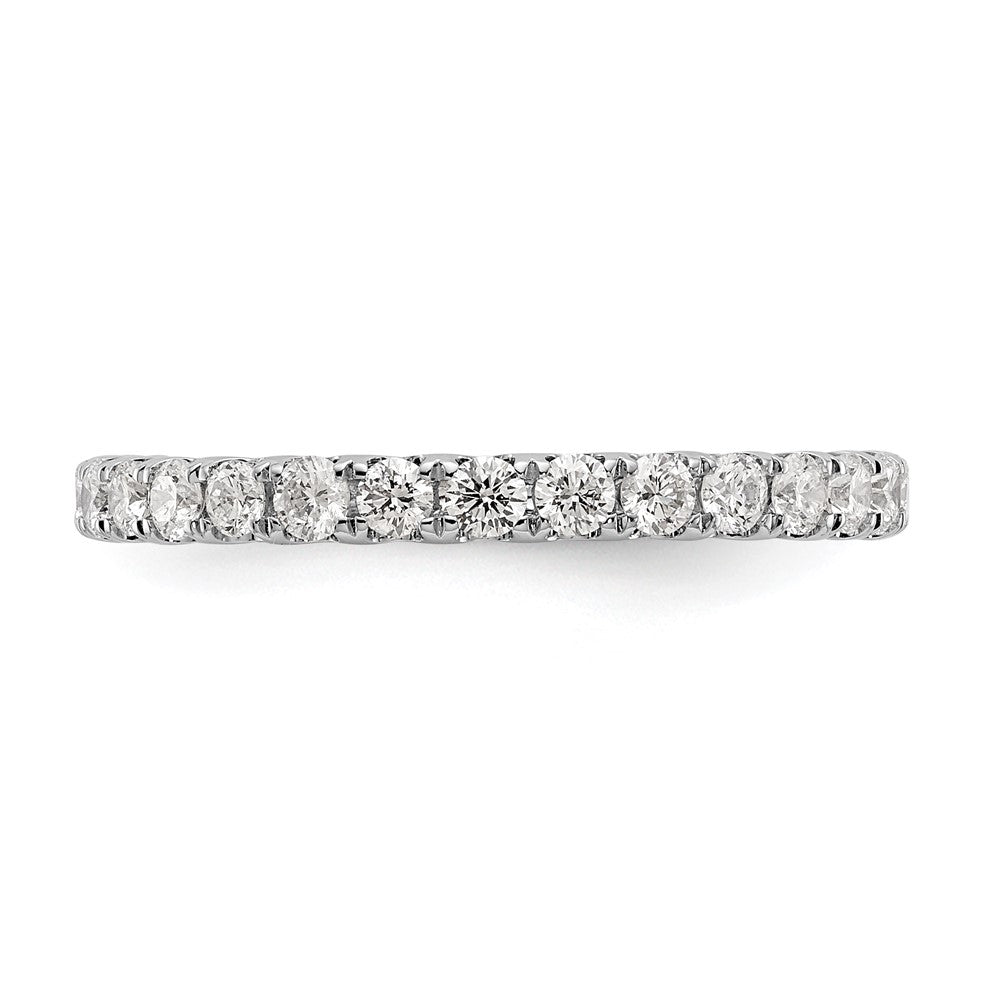 14k White Gold 1 carat Lab Grown Diamond VS/SI+ G+ Complete Size 6 Shared Prong Eternity Band