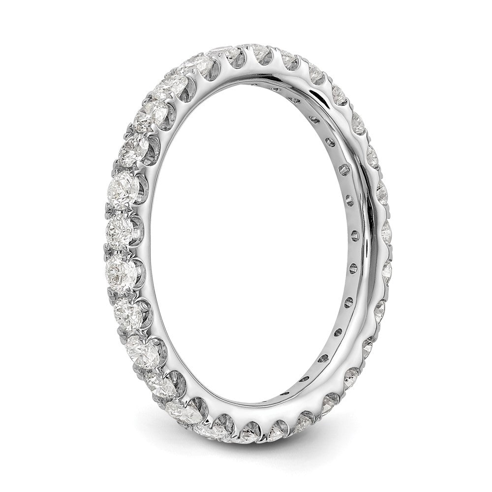 14k White Gold 1 carat Lab Grown Diamond VS/SI+ G+ Complete Size 6 Shared Prong Eternity Band
