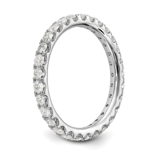 14k White Gold 1 carat Lab Grown Diamond VS/SI+ G+ Complete Size 8 Shared Prong Eternity Band