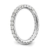 14k White Gold 1 carat Lab Grown Diamond VS/SI+ G+ Complete Size 8 Shared Prong Eternity Band