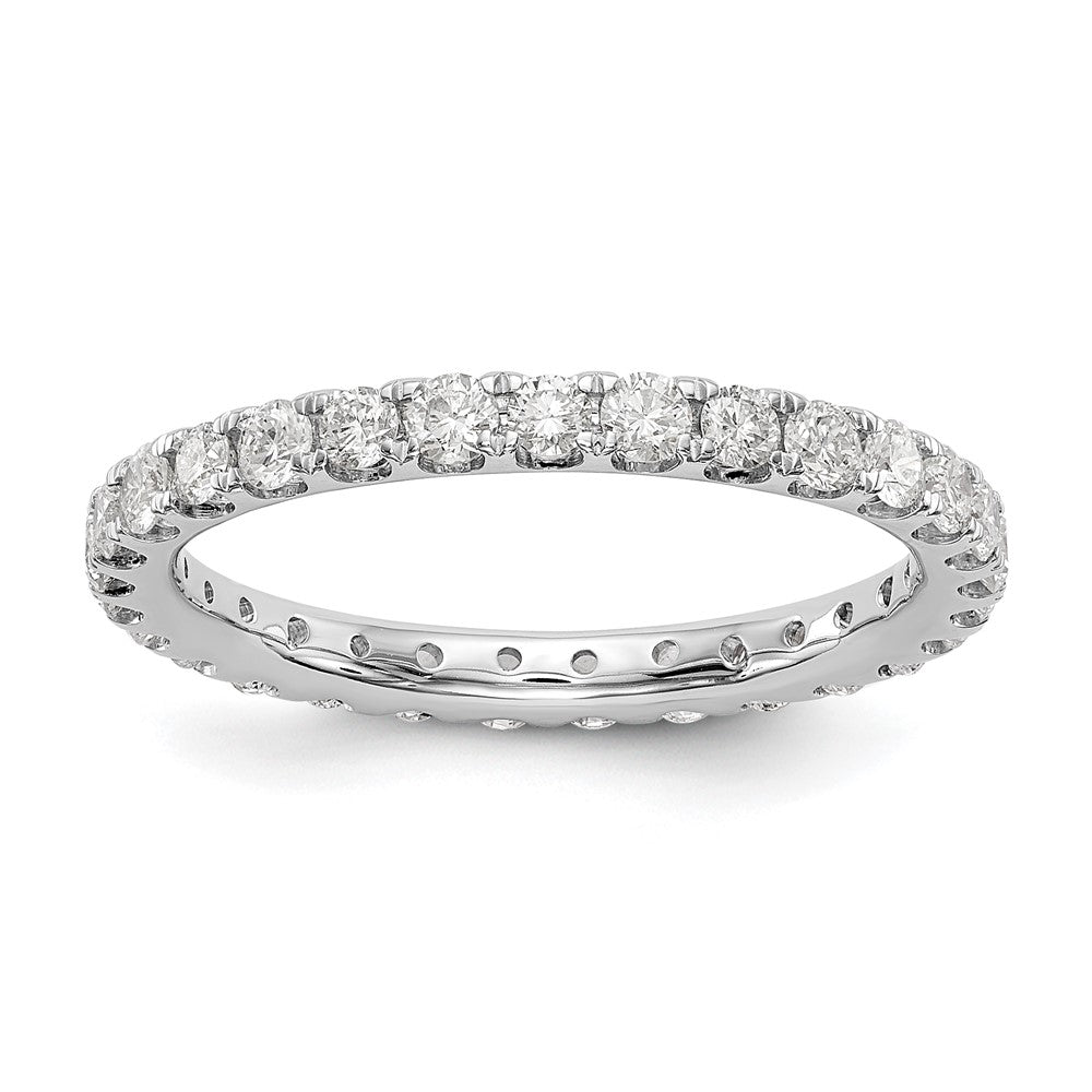 14k White Gold 1 carat Lab Grown Diamond VS/SI+ G+ Complete Size 8 Shared Prong Eternity Band