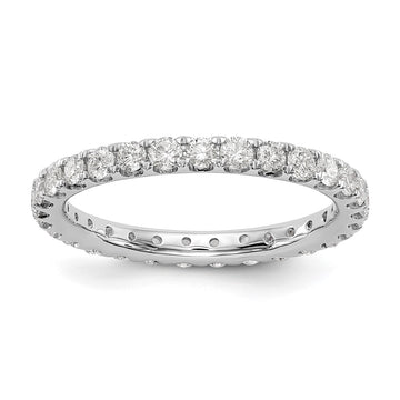 14k White Gold 1 carat Lab Grown Diamond VS/SI+ G+ Complete Size 8 Shared Prong Eternity Band