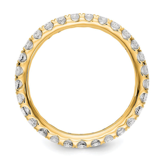 14k 1 carat Lab Grown Diamond VS/SI+ G+ Complete Size 7 Shared Prong Eternity Band