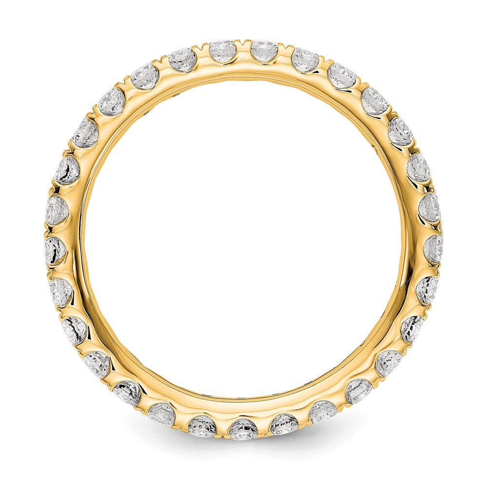 14k 1 carat Lab Grown Diamond VS/SI+ G+ Complete Size 9 Shared Prong Eternity Band