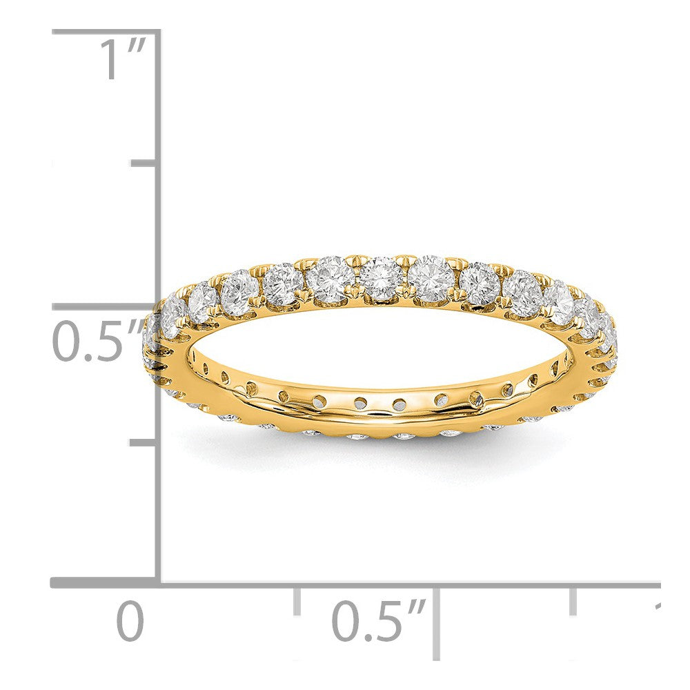 14k 1 carat Lab Grown Diamond VS/SI+ G+ Complete Size 9 Shared Prong Eternity Band