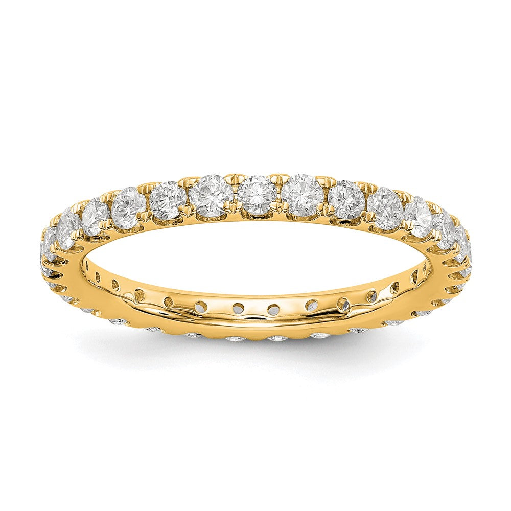 14k 1 carat Lab Grown Diamond VS/SI+ G+ Complete Size 8 Shared Prong Eternity Band