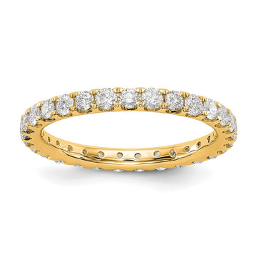 14k 1 carat Lab Grown Diamond VS/SI+ G+ Complete Size 7 Shared Prong Eternity Band