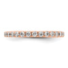 14k Rose Gold Polished Size 8 U-Shared Prong 1 carat Diamond Complete Eternity Band