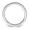 14k White Gold Polished Size 8.5 U-Shared Prong 1 carat Diamond Complete Eternity Band