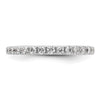 14k White Gold Polished Size 8.5 U-Shared Prong 1 carat Diamond Complete Eternity Band