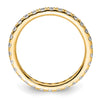 14k Polished Size 8.5 U-Shared Prong 1 carat Diamond Complete Eternity Band