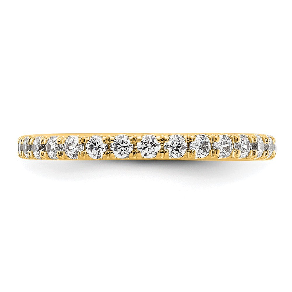 14k Polished Size 8 U-Shared Prong 1 carat Diamond Complete Eternity Band