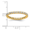 14k Polished Size 8.5 U-Shared Prong 1 carat Diamond Complete Eternity Band