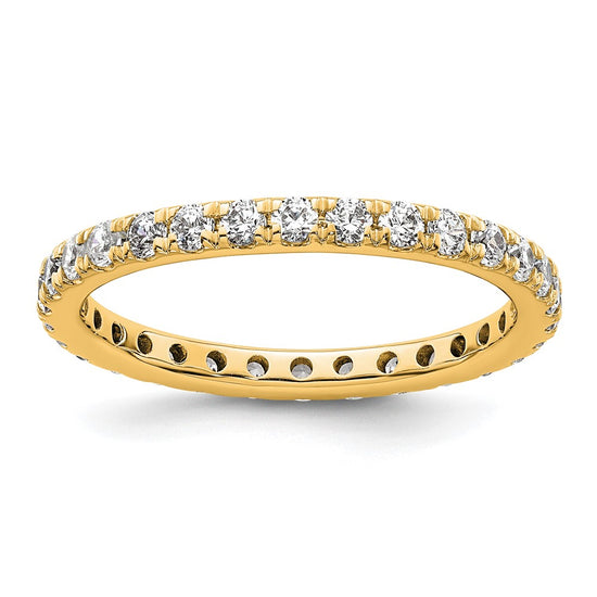 14k Polished Size 8.5 U-Shared Prong 1 carat Diamond Complete Eternity Band