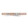 14k Rose Gold Polished Size 9 U-Shared Prong 1 carat Diamond Complete Eternity Band