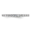 14k White Gold Polished Size 9 U-Shared Prong 1 carat Diamond Complete Eternity Band