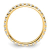14k Polished Size 9 U-Shared Prong 1 carat Diamond Complete Eternity Band