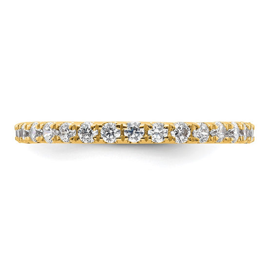 14k Polished Size 9 U-Shared Prong 1 carat Diamond Complete Eternity Band